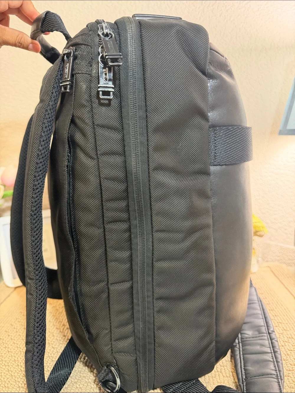 TUMI Alpha Expandable Convertible Briefcase Backpack Ballistic w/ Hang Tag